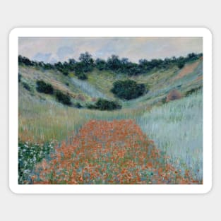 Poppy Field in a Hollow near Giverny by Claude Monet Magnet